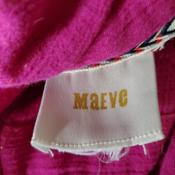 Anthropologie Maeve Fuchsia Sparkly Gauze Tunic S - Picture 4 of 9